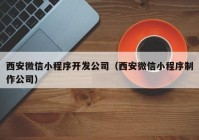 西安微信小程序开发公司（西安微信小程序制作公司）